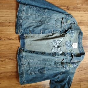 Torrid embroidered denim jacket